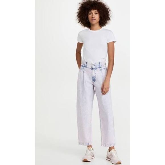 NEW Anthropologie X Edwin Isla Jean in Cupid Pink Barrel Leg Sz:26 RET$228 - Picture 1 of 7